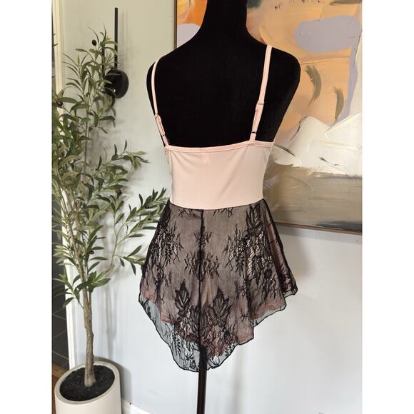 Dressfo Asymmetrical Laced Pink Camisole Size Small Fairy Grunge Babydoll - Picture 3 of 6